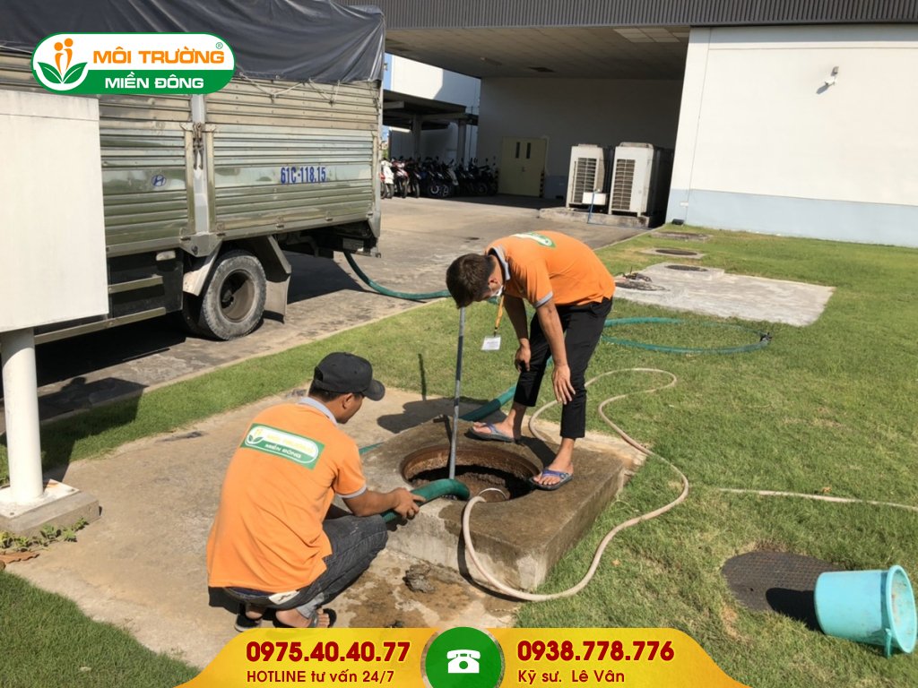Dịch vụ hút bể phốt cụm công nghiệp