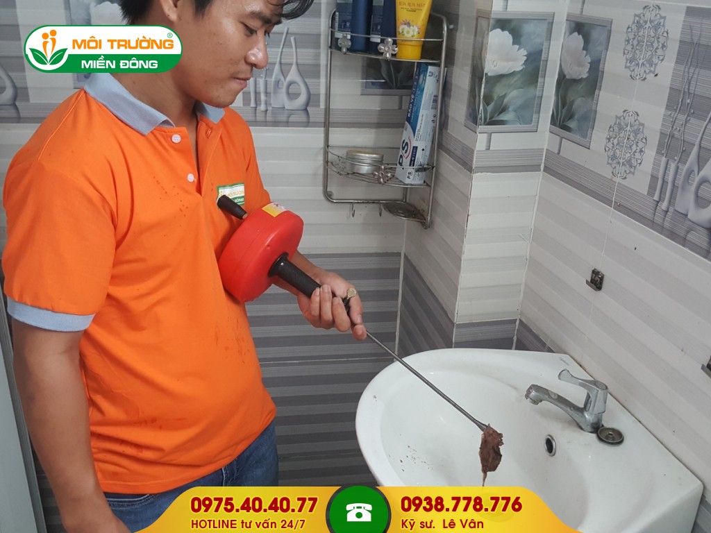 Thông tắc lavabo khu công nghiệp