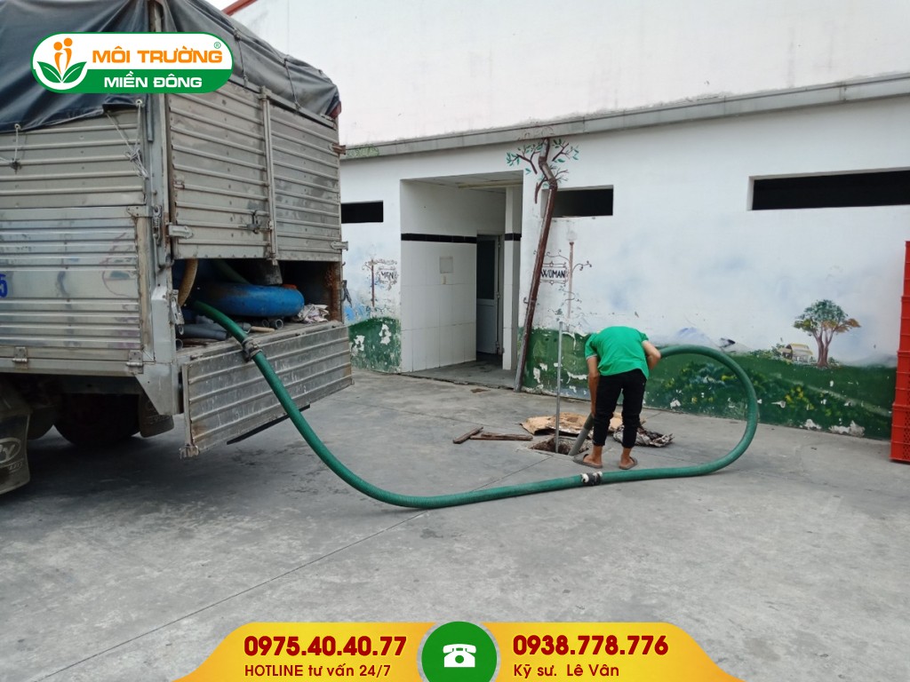 Hút bể phốt khu công nghiệp
