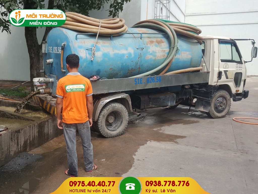 Hút bể phốt cụm công nghiệp